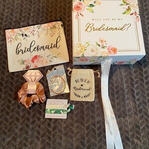 Bridesmaid Proposal Gift Set with Floral Accents
